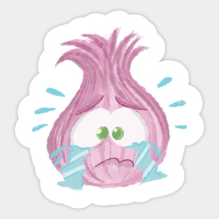 Onion Cry funny Vegan Sticker